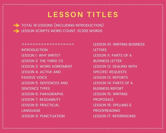 Done for You Online Course | Business Writing | Business Course in a Box | 18 Lessons