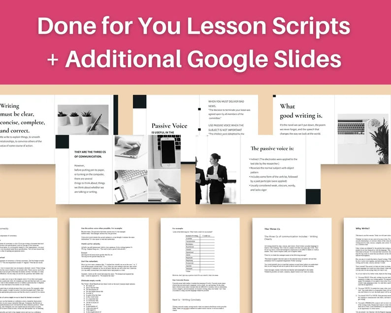 Done for You Online Course | Business Writing | Business Course in a Box | 18 Lessons