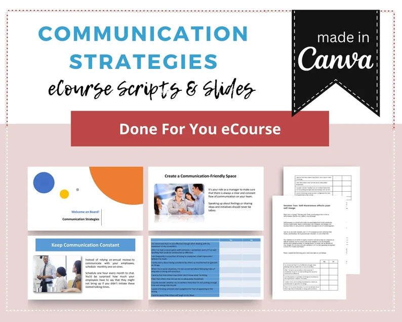 Done for You Online Course | Communication Strategies | Communication Course in a Box | 12 Lessons