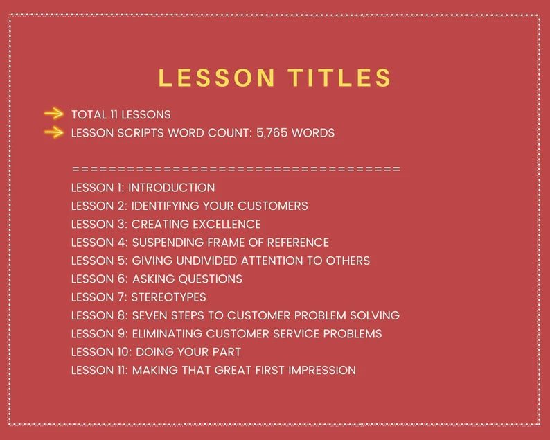 Done for You Online Course | Customer Service | Communication Course in a Box | 11 Lessons