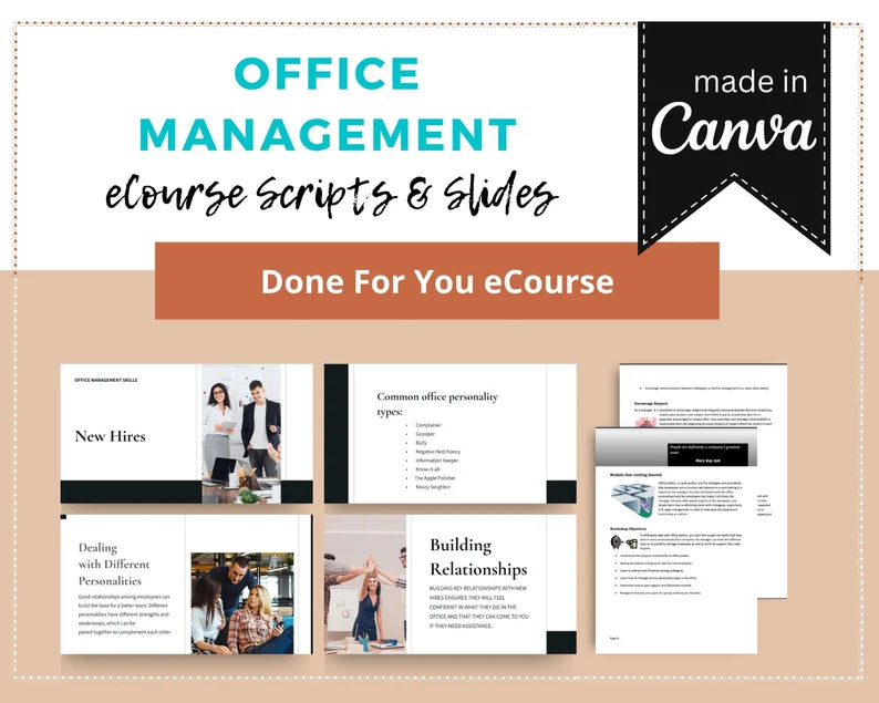 Done for You Online Course | Office Management | Administrative Course in a Box | 11 Lessons