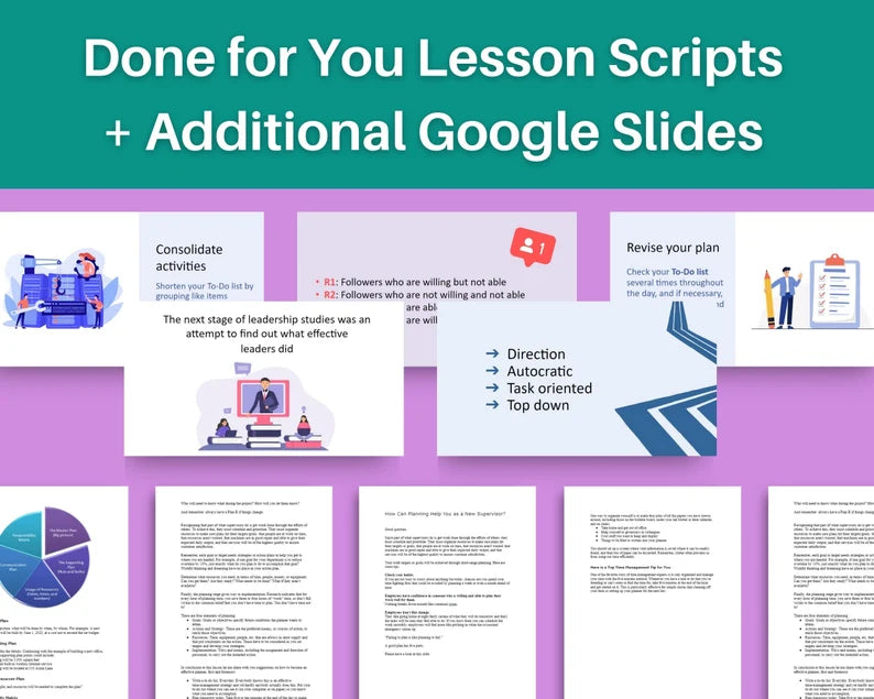 Done for You Online Course | Becoming a Supervisor | Business Course in a Box | 13 Lessons