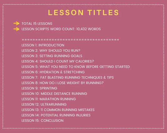 Done for You Online Course | Running for Weight Loss | Wellness Course in a Box | 15 Lessons