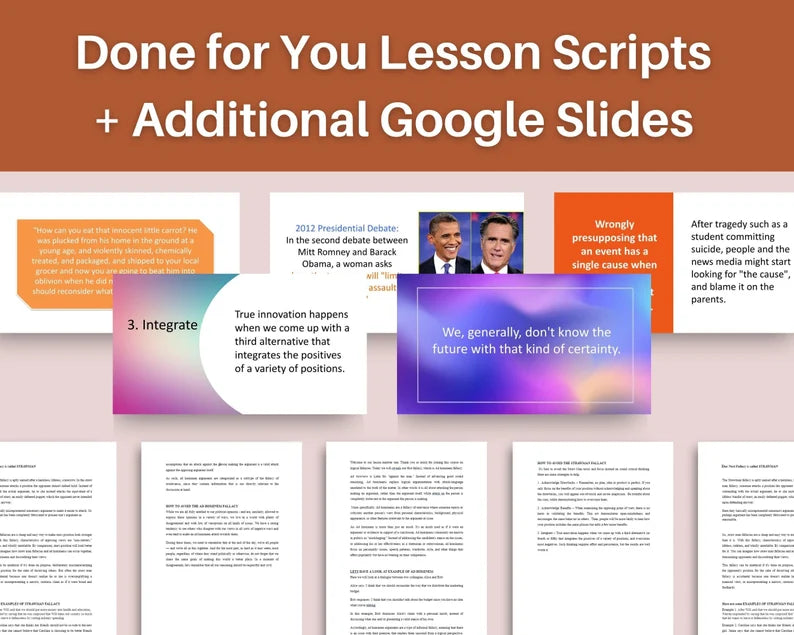 Done for You Online Course | Logical Fallacies | Professional Course in a Box | 16 Lessons