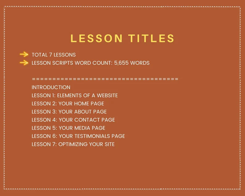 Done for You Online Course | Writing Website Copy | Professional Course in a Box | 7 Lessons