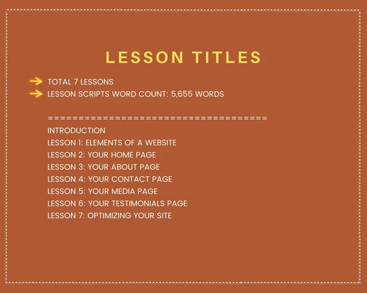 Done for You Online Course | Writing Website Copy | Professional Course in a Box | 7 Lessons