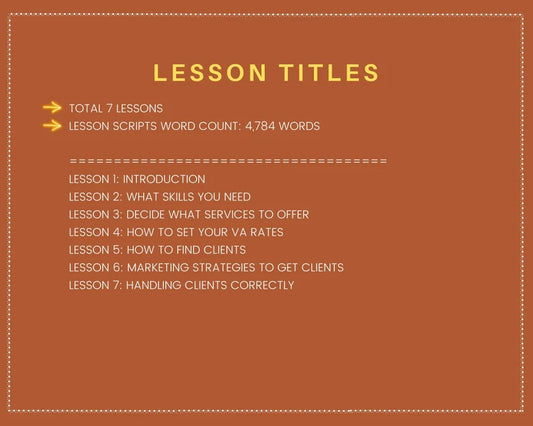 Done for You Online Course | Becoming Virtual Assistant | Professional Course in a Box | 7 Lessons