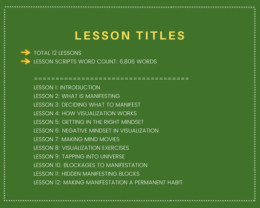 Done for You Online Course | Manifestations and Visualization | Spirituality Course in a Box | 12 Lessons