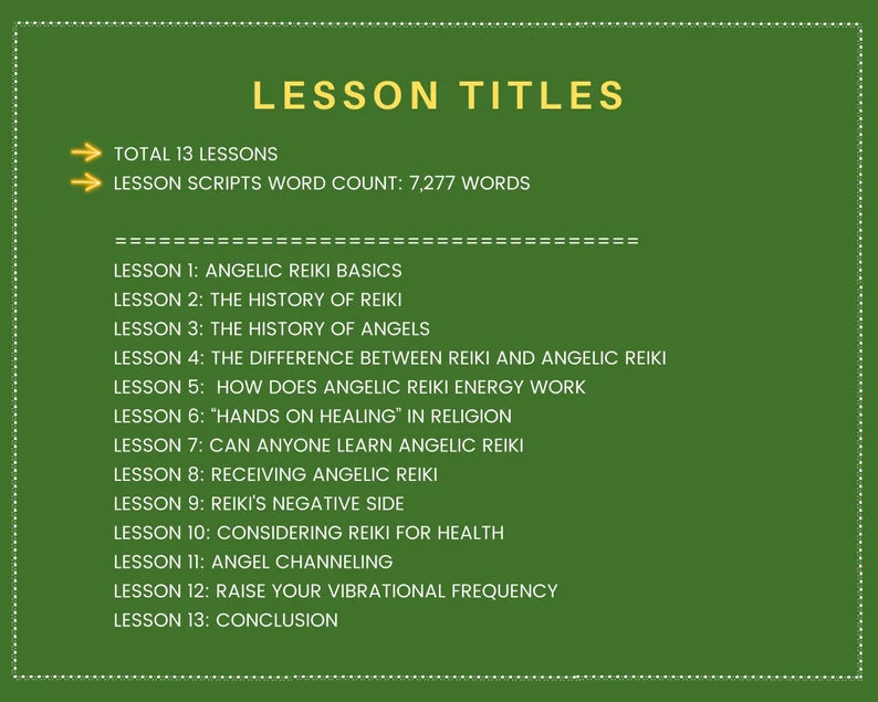Done for You Online Course | Reiki Basics | Spirituality Course in a Box | 13 Lessons