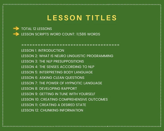 Done for You Online Course | Mastering the NLP | Spirituality Course in a Box | 12 Lessons