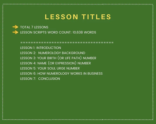 Done for You Online Course | Numerology | Spirituality Course in a Box | 7 Lessons