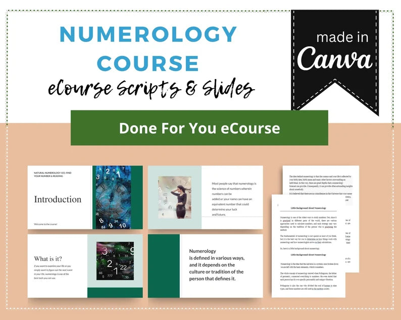 Done for You Online Course | Numerology | Spirituality Course in a Box | 7 Lessons