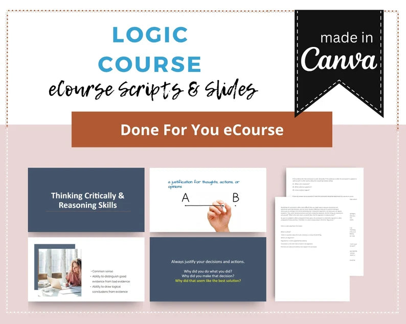 Done for You Online Course | Logic | Professional Course in a Box | 15 Lessons