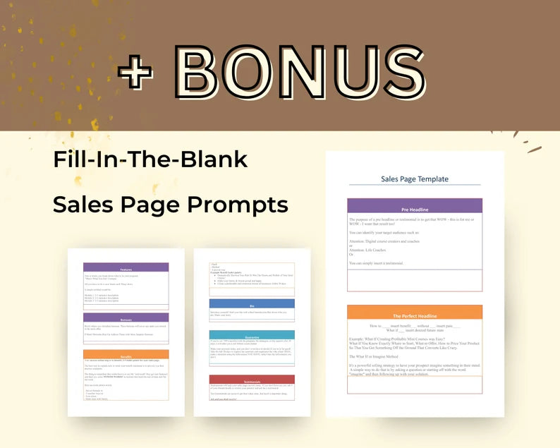 eBOOK Sales Page Template in Canva, Free Canva Page Hosting