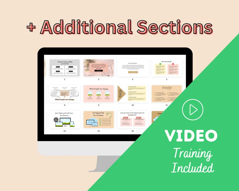 OPT-IN Page Template in Canva, Free Canva Page Hosting