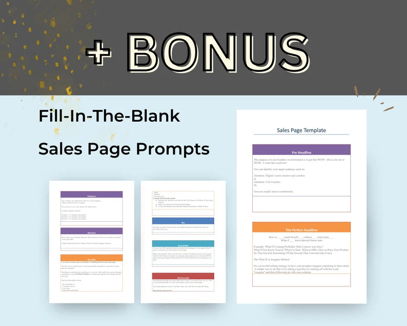 DIGITAL PRODUCT Sales Page Template in Canva, Free Canva Page Hosting