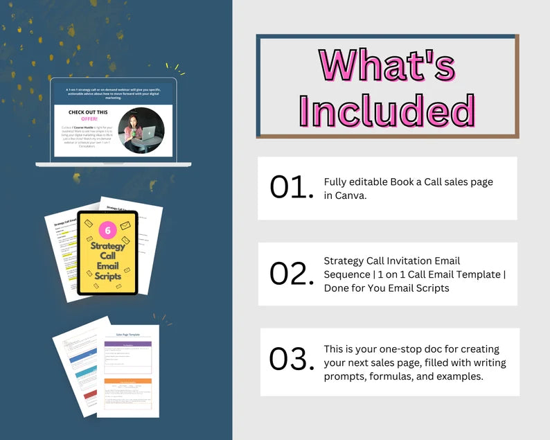 Book a Call Landing Page | Landing Page Canva Mockup