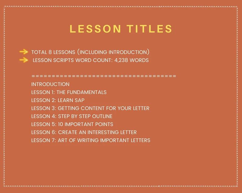 Done for You Online Course | Letter Writing | Administrative Course in a Box | 8 Lessons