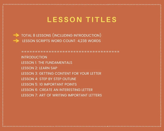 Done for You Online Course | Letter Writing | Administrative Course in a Box | 8 Lessons