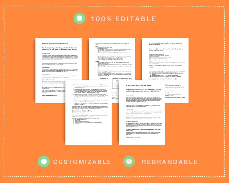 Done for You Online Course | Writing Reports | Business Course in a Box | 12 Lessons