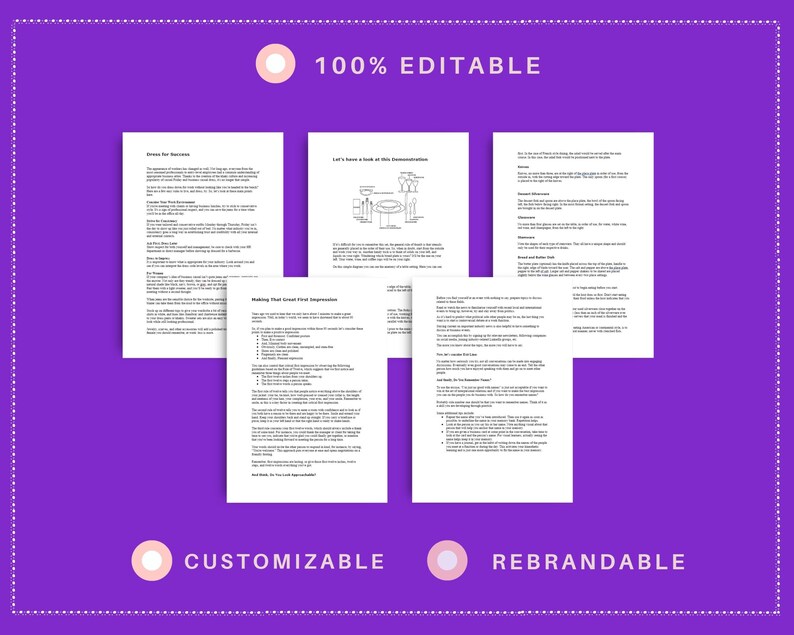 Done for You Online Course | Business Etiquette | Business Course in a Box | 12 Lessons