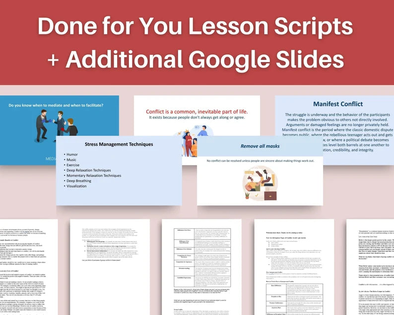 Done for You Online Course | Conflict Resolutions | Communication Course in a Box | 10 Lessons