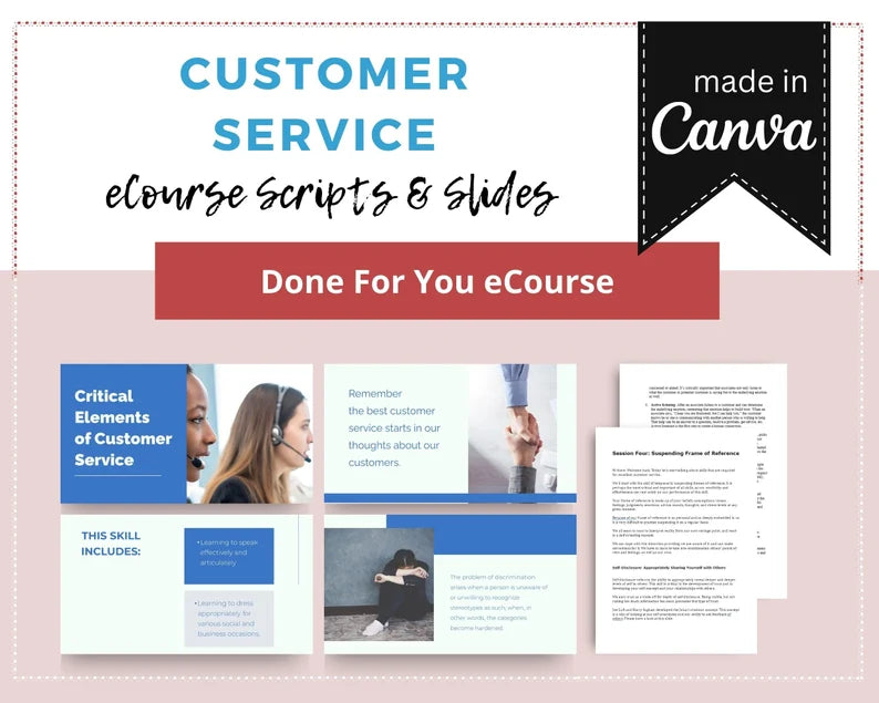 Done for You Online Course | Customer Service | Communication Course in a Box | 11 Lessons