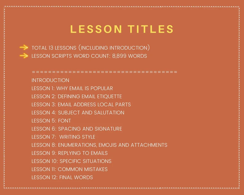 Done for You Online Course | Email Etiquette | Administrative Course in a Box | 12 Lessons