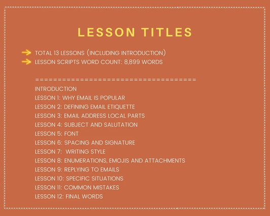 Done for You Online Course | Email Etiquette | Administrative Course in a Box | 12 Lessons