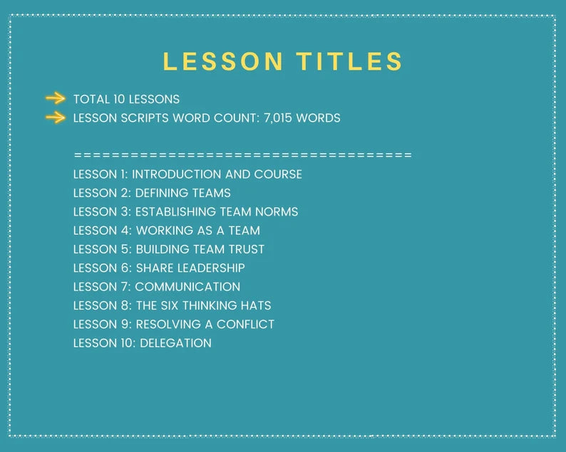 Done for You Online Course | Team Building | HR Course in a Box | 10 Lessons