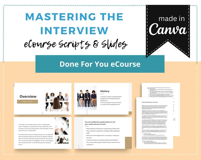 Done for You Online Course | Mastering the Interview | HR Course in a Box | 10 Lessons