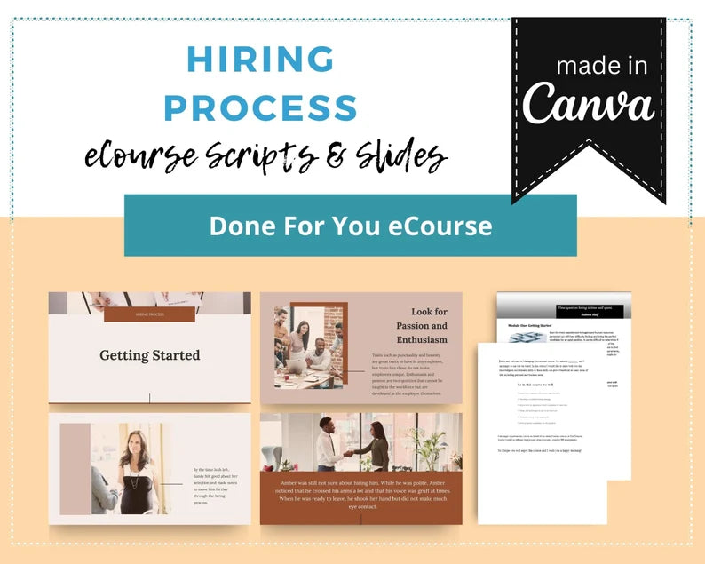 Done for You Online Course | Hiring Process | HR Course in a Box | 11 Lessons