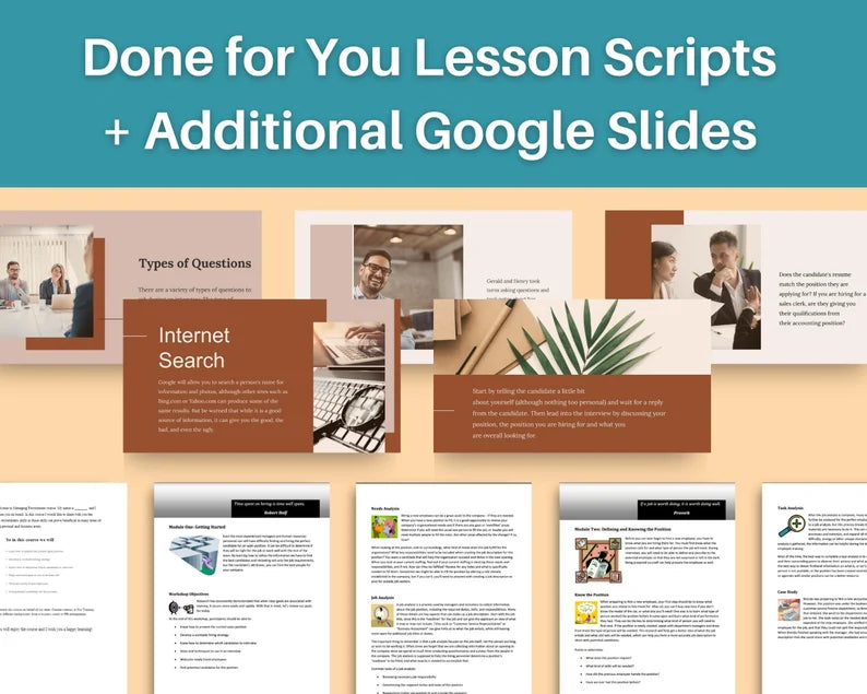 Done for You Online Course | Hiring Process | HR Course in a Box | 11 Lessons