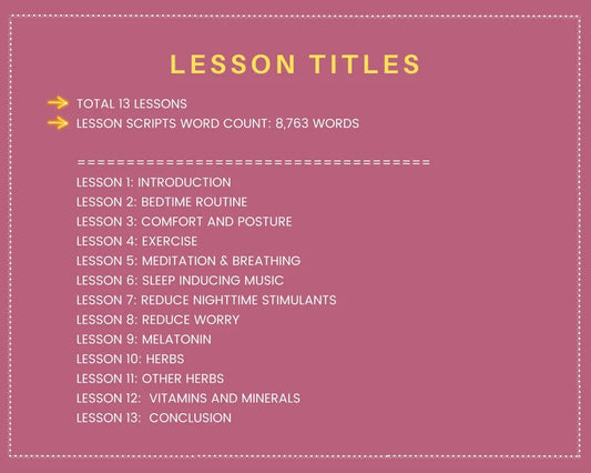Done for You Online Course | Healthy Sleep Course | Wellness Course in a Box | 13 Lessons