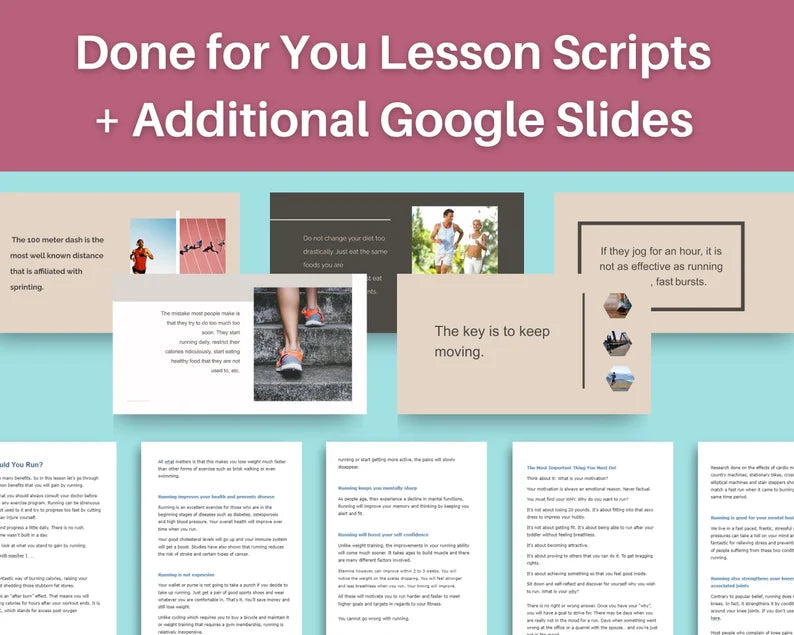 Done for You Online Course | Running for Weight Loss | Wellness Course in a Box | 15 Lessons