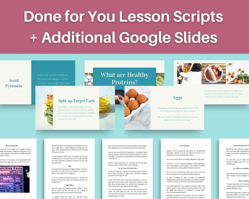 Done for You Online Course | Nutrition Essentials | Wellness Course in a Box | 10 Lessons