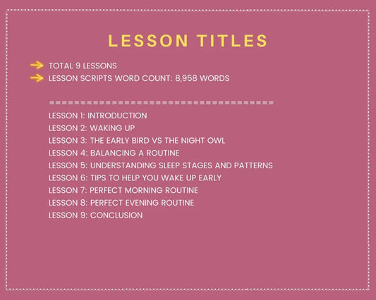 Done for You Online Course | Morning Mastery | Wellness Course in a Box | 9 Lessons