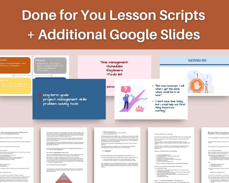 Done for You Online Course | Getting Stuff Done | Professional Course in a Box | 9 Lessons