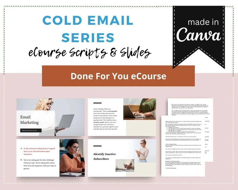 Done for You Online Course | Cold Email Series | Professional Course in a Box | 8 Lessons