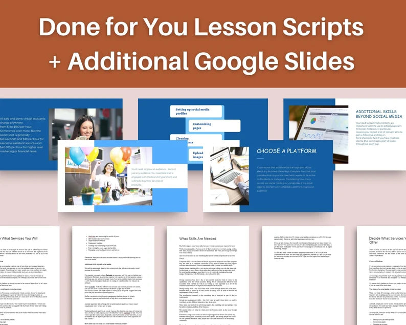 Done for You Online Course | Becoming Virtual Assistant | Professional Course in a Box | 7 Lessons
