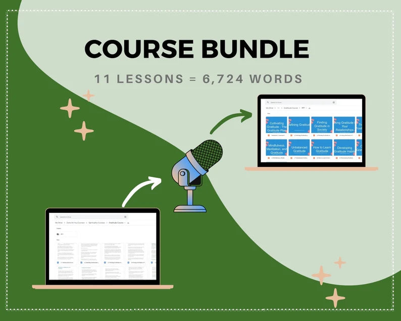 Done for You Online Course | Gratitude | Spirituality Course in a Box | 11 Lessons