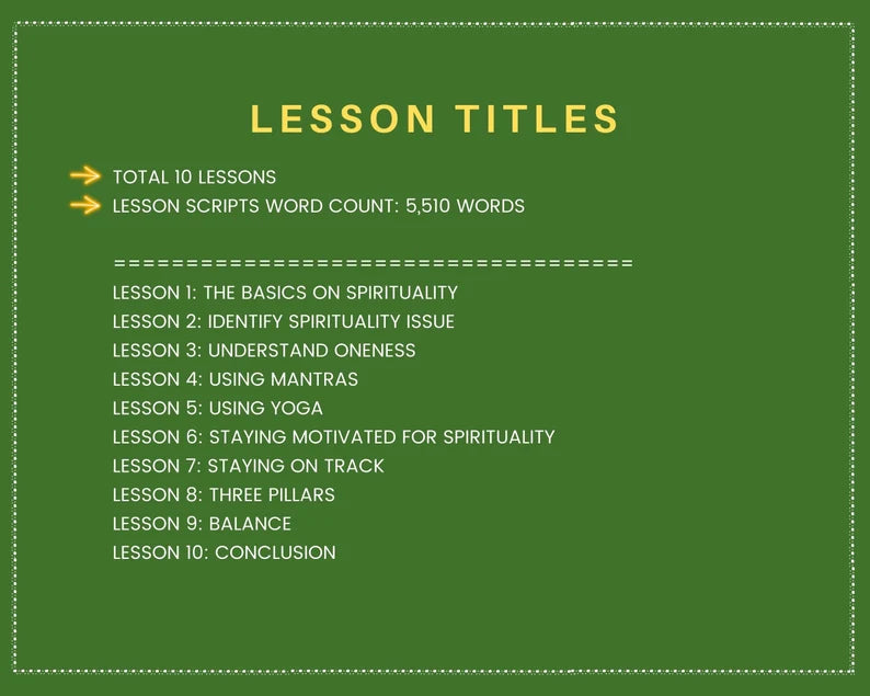Done for You Online Course | Spiritual Enlightenment | Spirituality Course in a Box | 10 Lessons