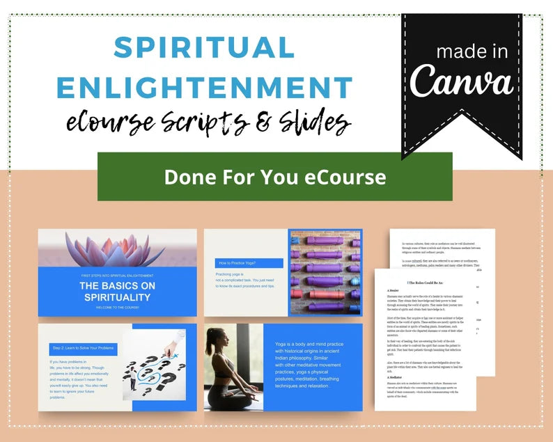 Done for You Online Course | Spiritual Enlightenment | Spirituality Course in a Box | 10 Lessons