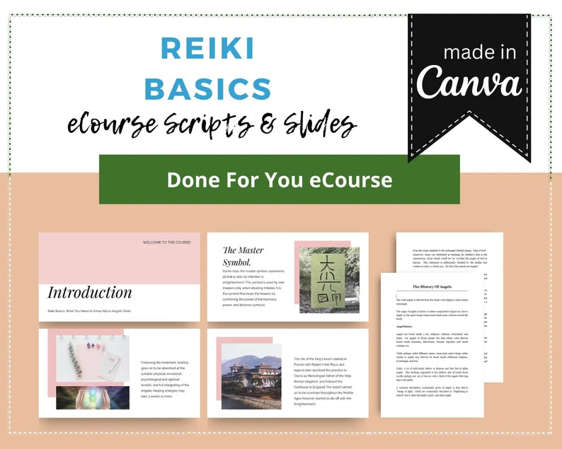 Done for You Online Course | Reiki Basics | Spirituality Course in a Box | 13 Lessons