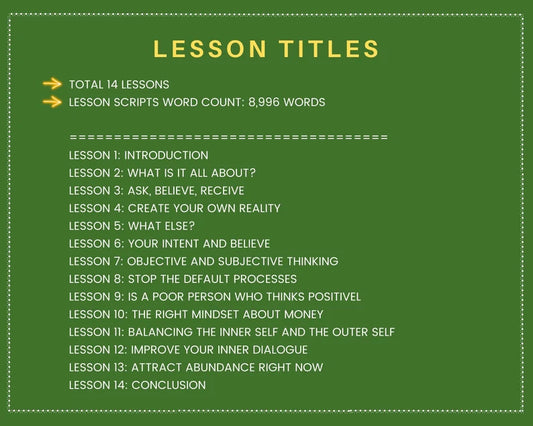 Done for You Online Course | Mastering the Law of Attraction | Spirituality Course in a Box | 14 Lessons