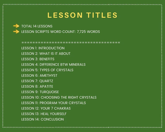 Done for You Online Course | Crystal Healing | Spirituality Course in a Box | 14 Lessons