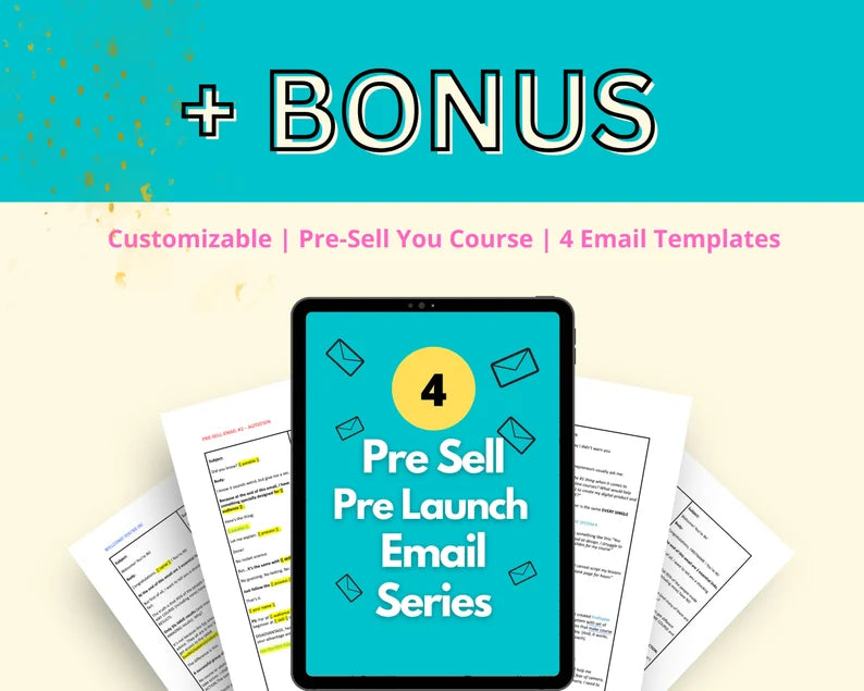 PRE-SELL A COURSE Sales Page Template in Canva, Free Canva Page Hosting