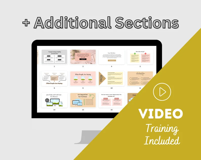 MEMBERSHIP Sales Page Template in Canva, Free Canva Page Hosting