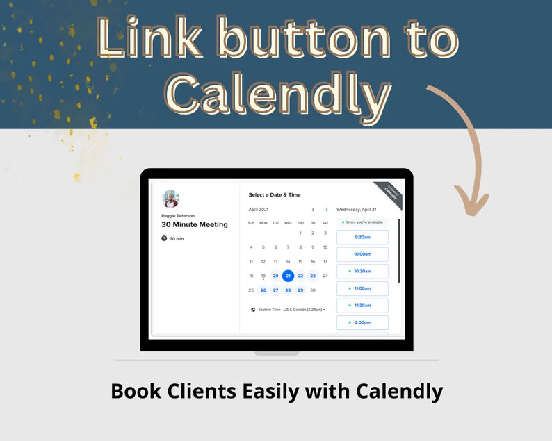 Book a Call Landing Page | Landing Page Canva Mockup