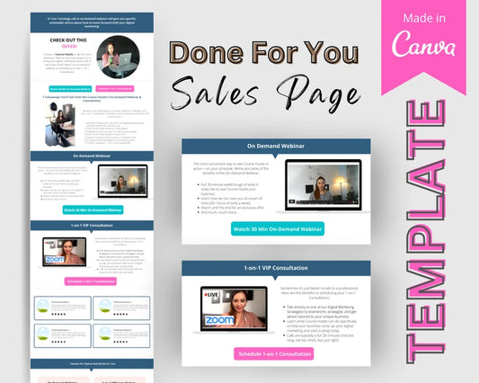 Book a Call Landing Page | Landing Page Canva Mockup